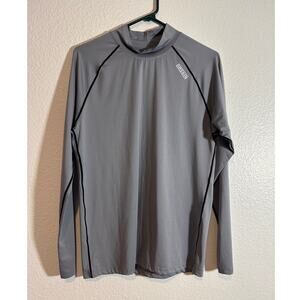DRSKIN Men's Size L Compression Shirt Long Sleeve Sports Baselayer Workout Gray